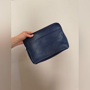 3.1 Phillip Lim Navy Blue Leather Pouch/Clutch